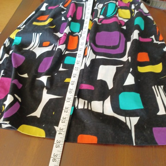 Madison Leigh Abstract Sleeveless Cotton Dress, Size 10P - Picture 8 of 8